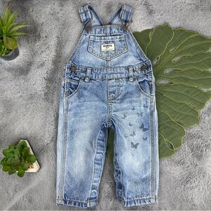 OshKosh B'gosh Light Blue Butterfly 🦋 Overalls 9M